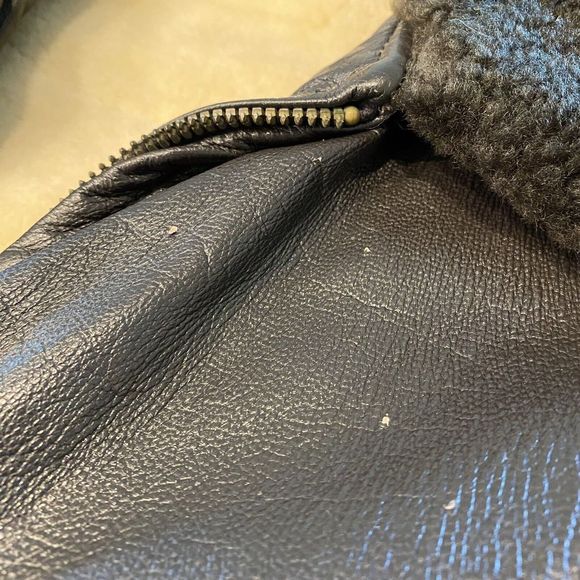 Vintage L.L. Bean Brown Leather Jacket Bummer A-2 G-1  - Picture 4 of 14